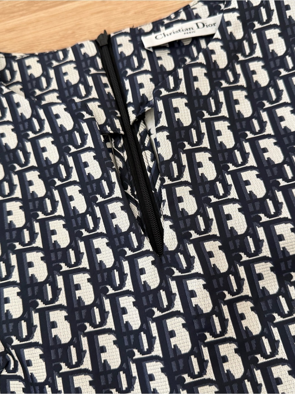 Dior logo print Navy and White Monogram Fit-and-Flare Dress - Picture 5 of 7